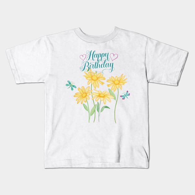 Happy Birthday Kids T-Shirt by CalliLetters